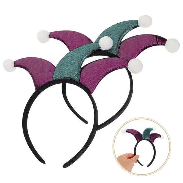 Klovn Cosplay Tilbehør Morsom Klovn Hodeplagg for Temafest Par Design Paljettstoff 2 Stk