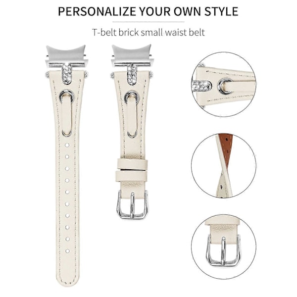 Type E Ægte læderrem til Samsung Galaxy Watch6 40mm/44mm/6 Classic 43mm/47mm Style D