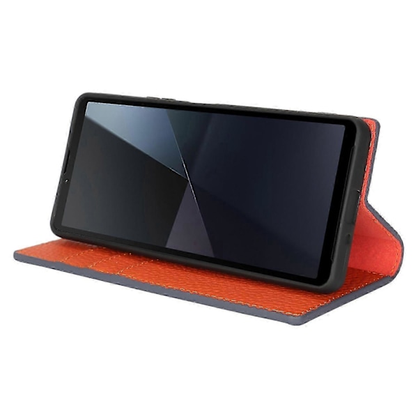 Til Sony Xperia 10 VI Etui Ægte Koskind Læderpung Stand Telefon Cover Style B