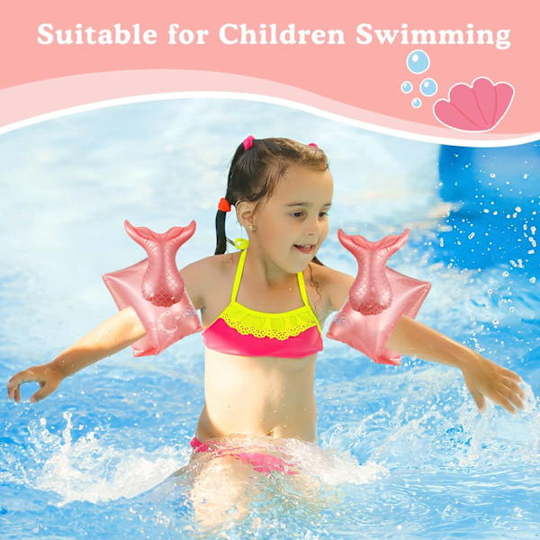 Svømmearmbånd til børn, oppustelige armbånd (3-6 år), armfloaties ærmer floater rør vandvinger børn floaties svømmearmbånd floaties til småbørn