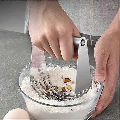 Deigkutter og deigblander med blader i rustfritt stål, ergonomisk grep, fembladsdesign