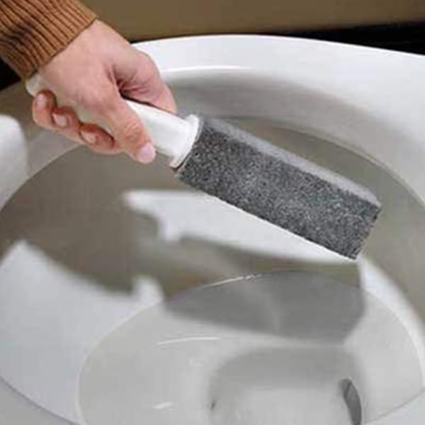 Pumice Stone Toilet Bowl Cleaner With Extra Handle, Pumice Toilet Brush - Also Cleans Bbq Grills, Tiles, Tile Grout, & Swimming Pools