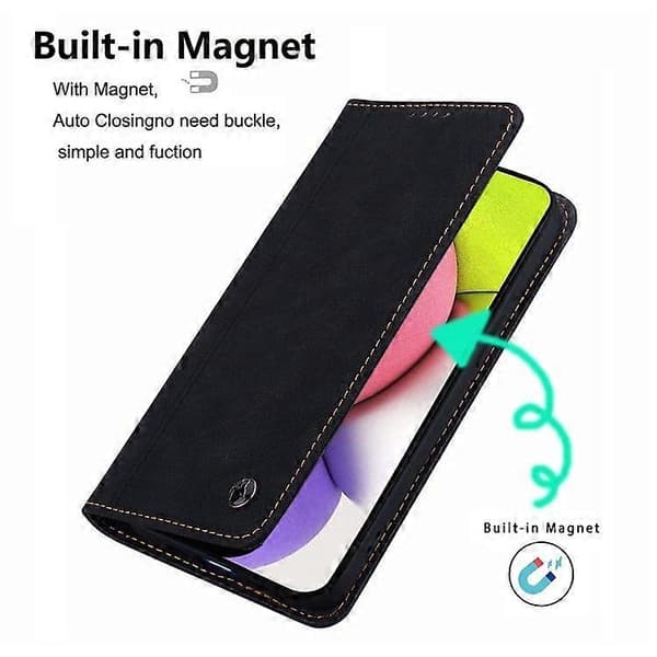 For iPhone 14 Pro Case Lines Pattern Wallet Leather Phone Cover with Strap (Black)