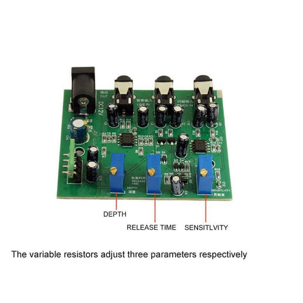 2X Audio Prioritet Audio Input Voiceover Ducking Kredsløbsmodul til Kommercielle Personsøger Lydsystemer Green
