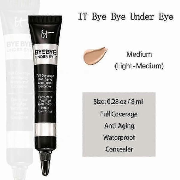 2025 IT Bye Bye Under Eye Fuld Dækning Vandtæt Concealer Lys/Medium-YKY416 (lys)