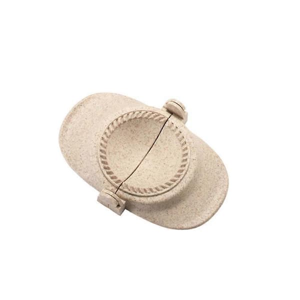 Sammenleggbar Dumpling Maker Form, Manuell Ravioli og Pai Maker for Kjøkken, Liten Beige