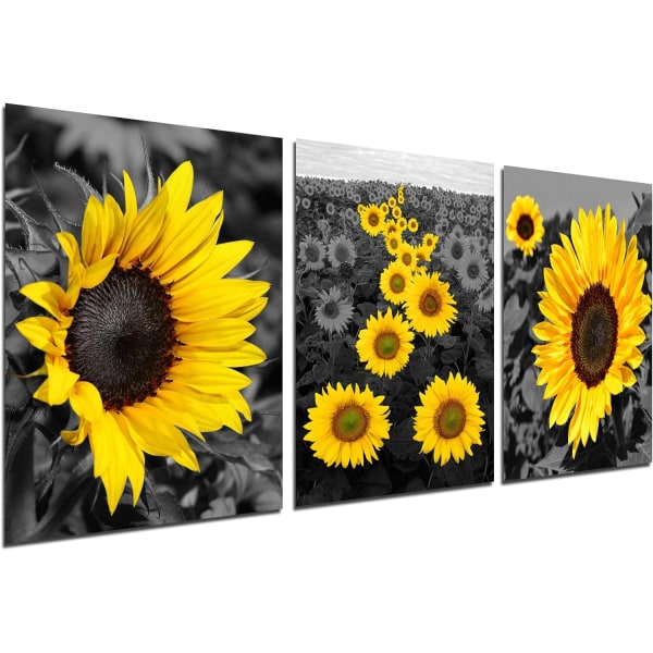 Solrosdekor Canvas väggbilder - Golden Blossom Blomma Natur Landskapsbild Rustik hemdekorationer Blommålning 12''x16'' Oinramad