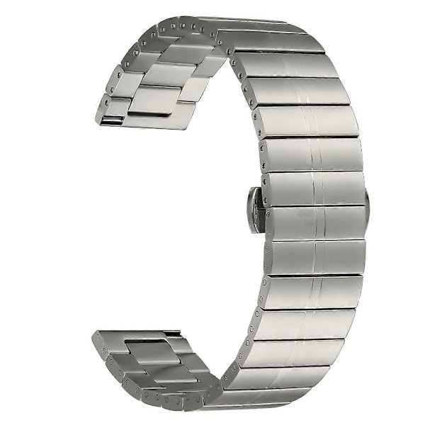 Armband i rostfritt stål med fjärilslås för Huami Amazfit Bip 5 - Ersättningsarmband Style F