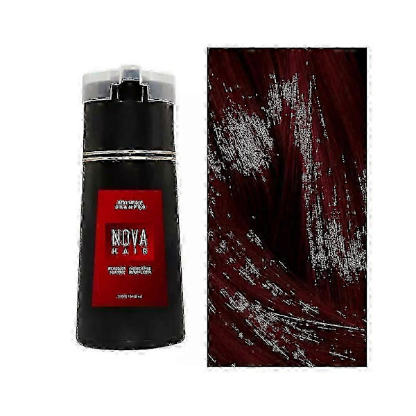 Nova Hårfarve Shampoo, Nova Hår Instant Farve Shampoo, Hårfarve Shampoo til Hår - HF Red