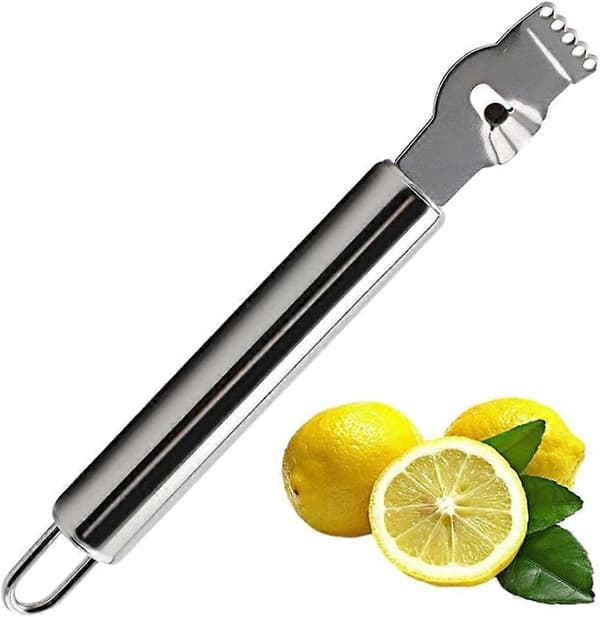 Citron Zester Rivejern i Rustfrit Stål til Lime Appelsin Frugtskrælning Nem Rengøring Ophængsdesign
