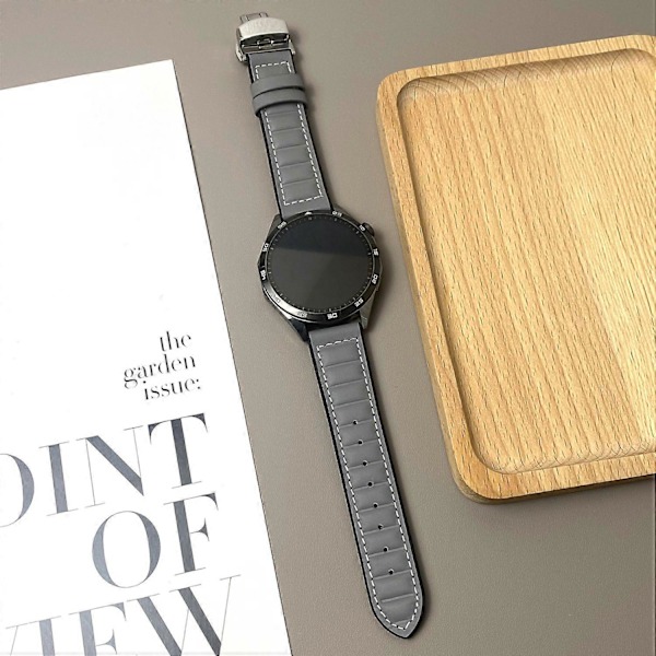 Armband i äkta ko-läder för Samsung Galaxy Watch7 44mm 40mm/Watch FE 40mm Universal 20mm Style C
