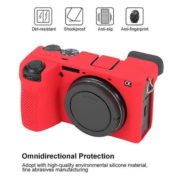 (New Arrival) Soft Silicone Protective Case with Lychee Texture (For Sony ILCE-6700 / A6700)
