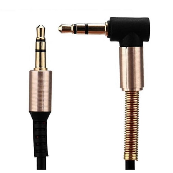 1 stk. 3,5 mm Jack Vinkel Hovedtelefon Bil Aux Audio Forlængerkabel & 1 stk. 3,5 mm Jack til 3-Pin Mini XLR
