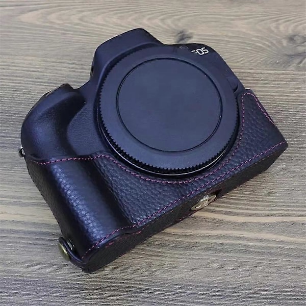Typ B För Canon EOS R50/R100 Repskyddande Äkta Läder Kamerabottenlock Stor Öppning Style A