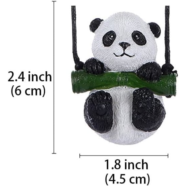 Söt Svängande Panda Bilspegel Hängande Tillbehör Roliga Interiör Backspeglar Bildekorationer (Panda)