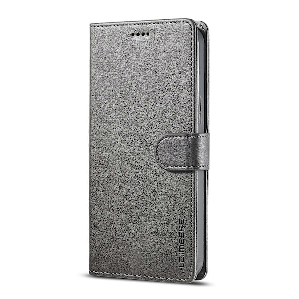 För iPhone 14 LC.IMEEKE Kalvtextur Horisontell Flip Läderfodral Grey