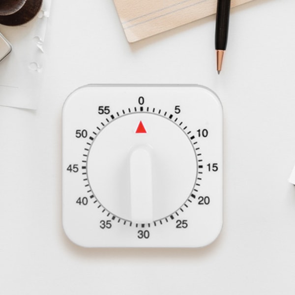 Lille firkantet køkkentimer 60 minutters timerpåmindelse mekanisk timer til madlavning, bagning, sport, studier osv.