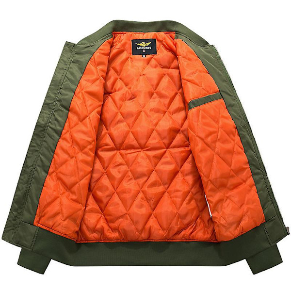 Herr Ma1 Jacka Vinter Utomhus Tjock Kvalitets Nylon Amerikansk Militär Uniform Pilot Unisex Kappa Manlig Bomber Flygarjacka dark blue 6XL