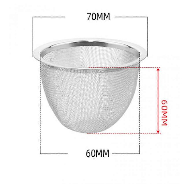 Tekande Infuser Filter: 2 Stykker Rustfrit Stål Erstatningsnet Tekande Afløbsnet Genanvendelig Løsblad Te Si - Te Infuser Filter Tekande