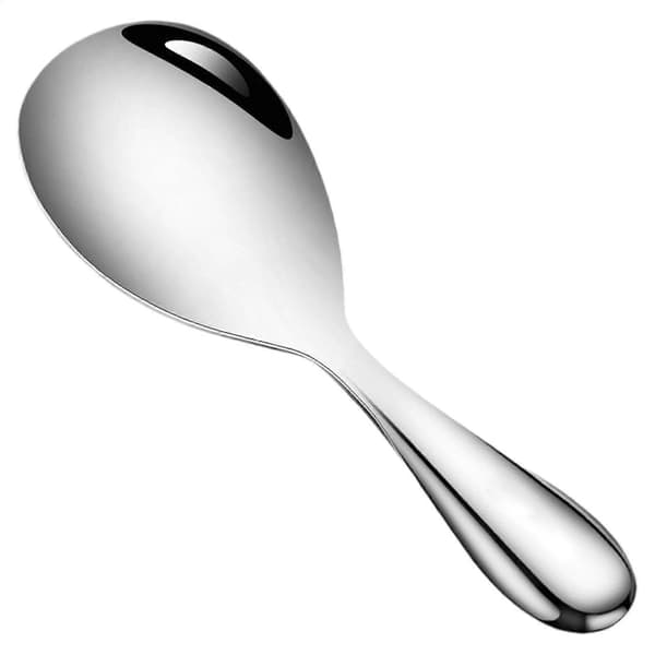 Serveringsskje for ris i rustfritt stål med ergonomisk non-stick overflate og tykt, solid håndtak