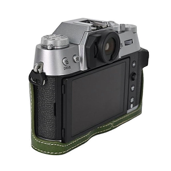 Typ C För Fujifilm X-T50 PU Läder Halvfodral Grepp Digitalkamera Väska Skydd med Öppning Botten Style A