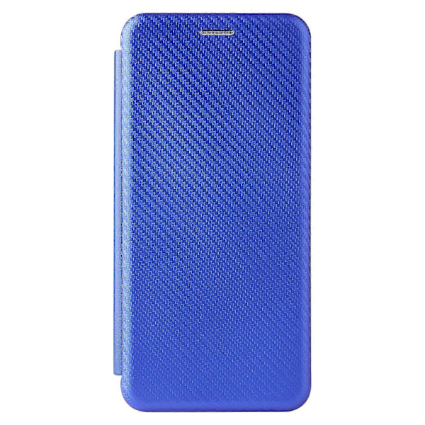 Til ZTE Blade A7s 2020 Horisontal Flip TPU + PC + PU Læder Etui med Kort Slot, Carbon Fiber Tekstur Blue
