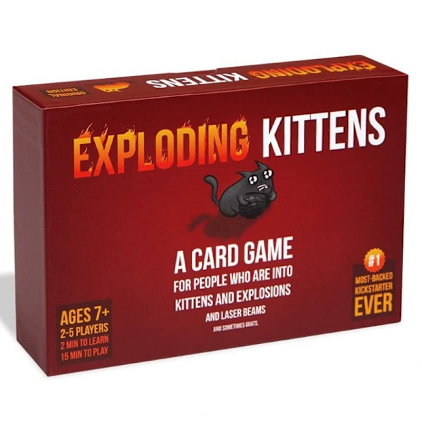 Exploding Kittens NSFW - Aikuisten Venäläinen Ruletti Korttipeli, Aikuisten Juomapeli - Aikuisten & Teinien Korttipeli - 2-5 Pelaajaa röd katt
