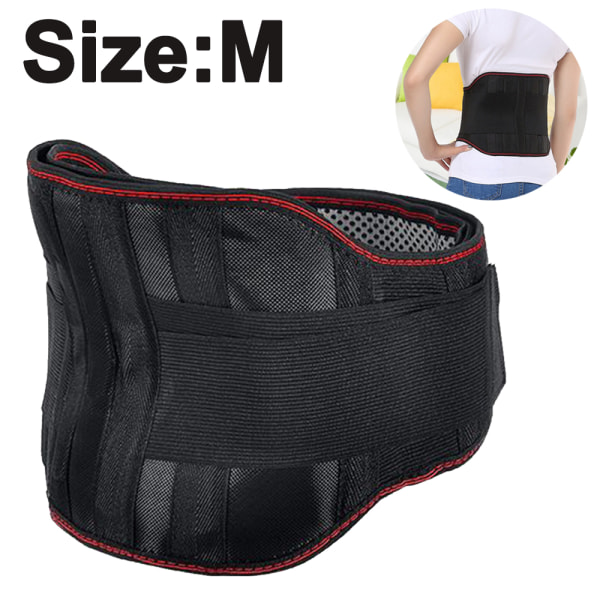 Back Brace Support Belt-Lumbar Support,Adjustable Support Straps-Lower Back Brace with Removable Lumbar Pad for Men & Women,M