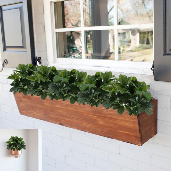 Konstgjorda buskar växter falska siden Schefflera buskar Real Touch Faux Greenery Leaf Arrangements