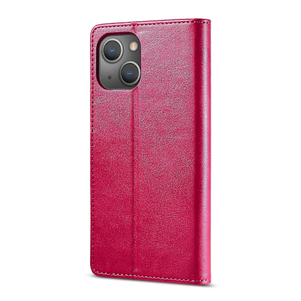 För iPhone 14 LC.IMEEKE Kalvtextur Horisontell Flip Läderfodral Red