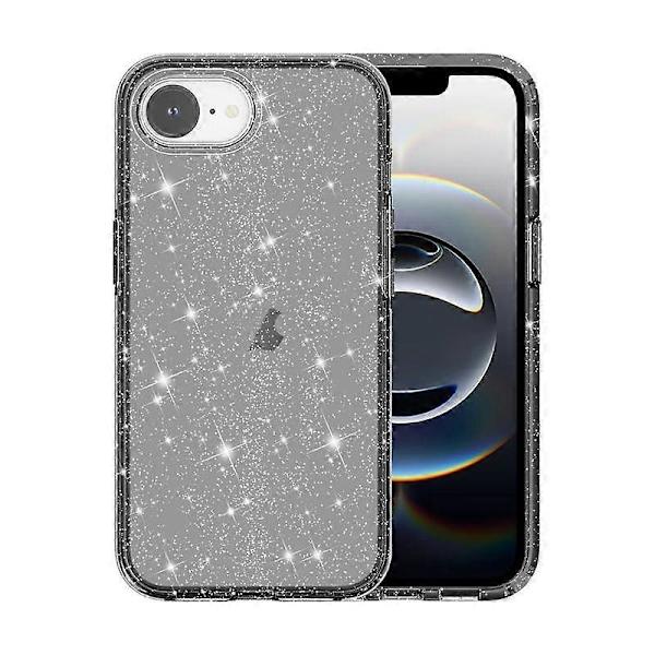 Shockproof Terminator Glitter Powder Case (Black, iPhone 16e)