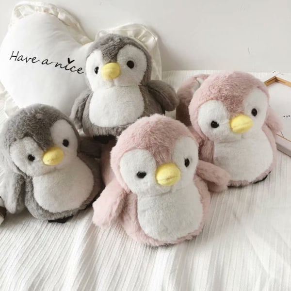 Naisten söpöt pingviinisukat lämpimät muistivaahto- ja puuvillaiset hauskat mukavat pehmeät plushiset kotikengät talvella Men's 35-38