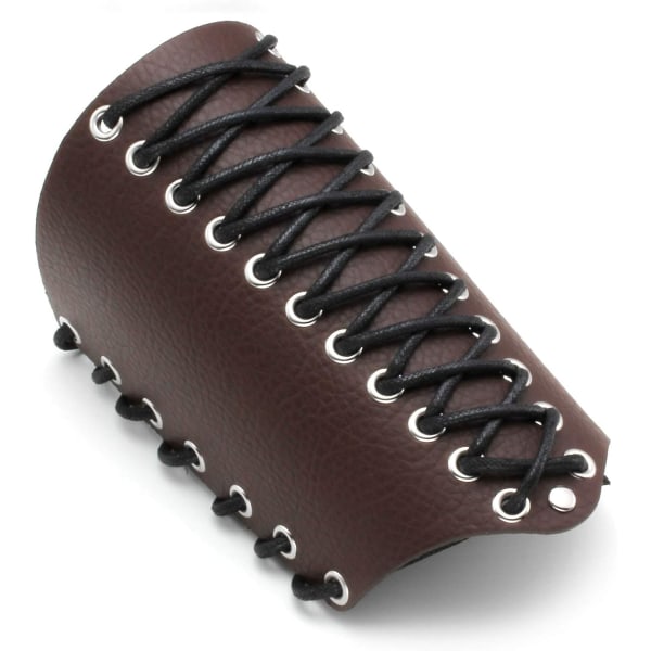 Heyone Unisex läderhandske för män Kvinnor Armband Bred Bracer Arm Armor Cuff