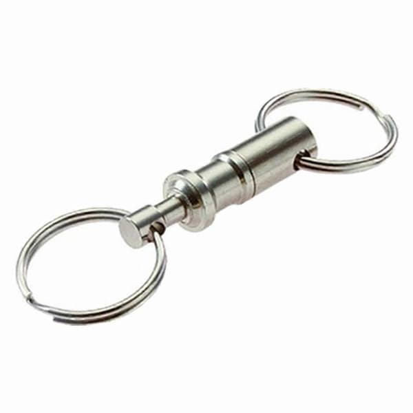 4-pack snabbkoppling avtagbar nyckelring i silver