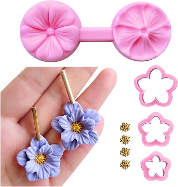 Petal Polymer Clay Cutters - Earring Making Kit