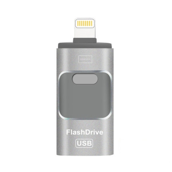 Flashminne, 3 i 1 USB 3.0 Minne, Foto Minne Extern Lagring USB-minne För Iphone Ipad Android Dator 64gb-guld Silver-grey 16GB