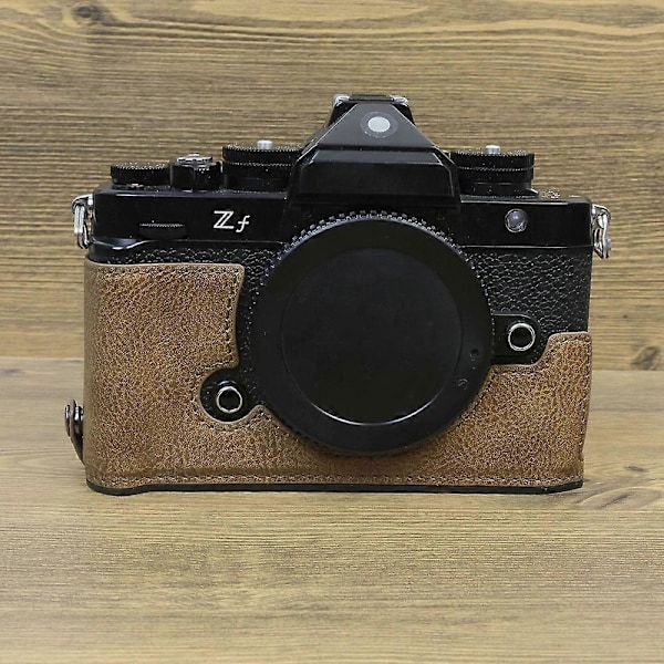 Typ C För Nikon ZF PU Läder Kameraväska Batteriöppning Anti-fall Skyddande Fodral Style A