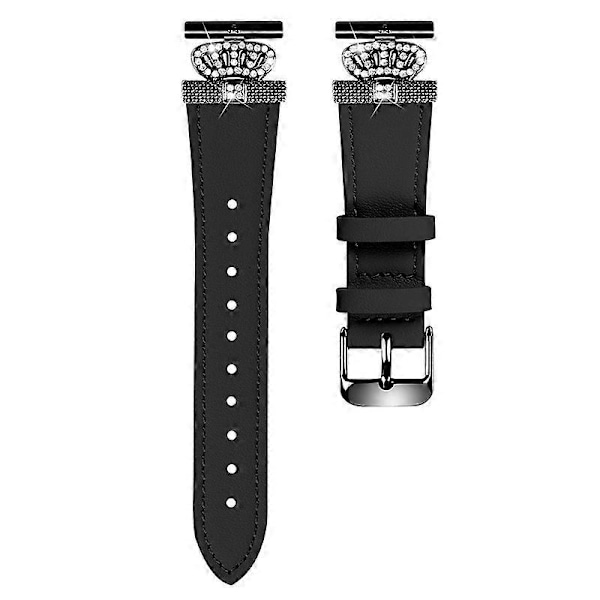 Type C Huawei Watch 2/GT 2 42mm/GT 3 42mm -kelloon Aito Lehmännahkainen Kellonranneke Mustalla Style B