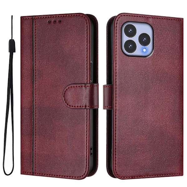 Linjeskarvspänne Retro Läder Telefonfodral For Wiko T60 / Cubot P80