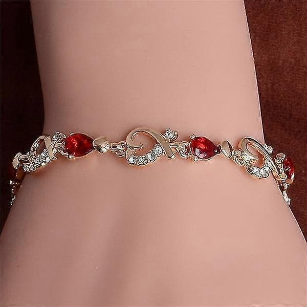 Mode Dame Krystal Armbånd [rød]