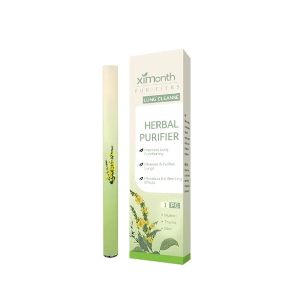 Herbal Diffuser Pen for Lung Cleansing and Energy Boost with Mullein, Thyme, Guarana, Green Tea Extract, Peppermint, and Menthol Purple