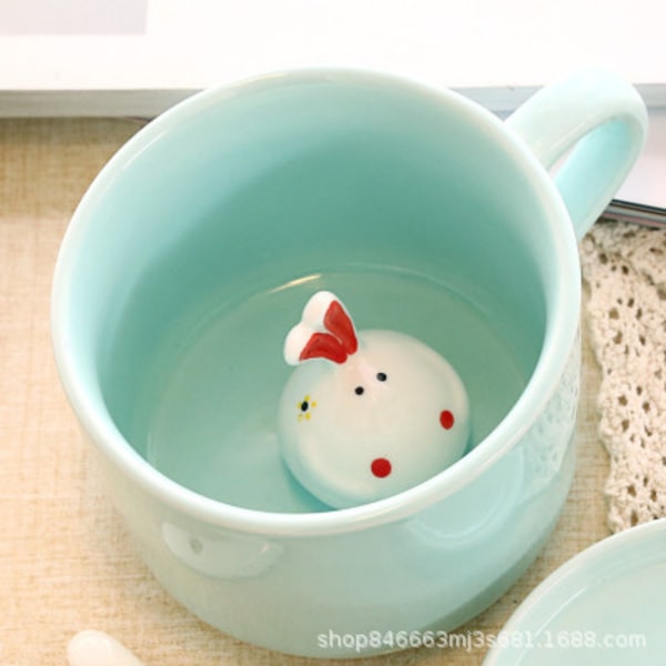 3D-kaffemugg Söt djur inuti kopp Tecknad Keramik Statyett Tekopp Jul Födelsedagspresent för pojkar Flickor Barn - Fest Kontorsmorgon (3D-kopp)