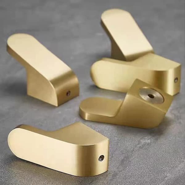 Bathroom Hook Set with 2 Single Towel Hooks for Bathroom, Kitchen, Bathrobe, Coat, Hat, Wall Hook with Screws, Gold
