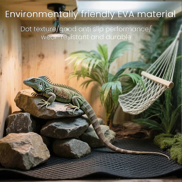 Reptilmatta, skärbar terrariesubstratfoder, halkfri skäggagammatta för orm L