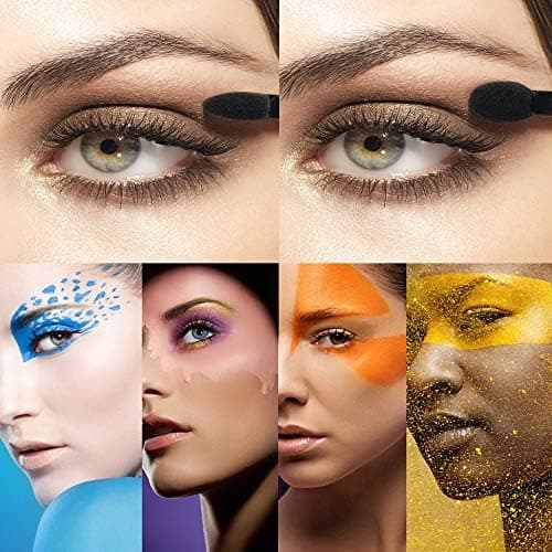 60 Pcs Disposable Double Head Eyeshadow Sponge Brushes Cosmetic Tool, Professional Double-Sided Eyeshadow Brushes Makeup A