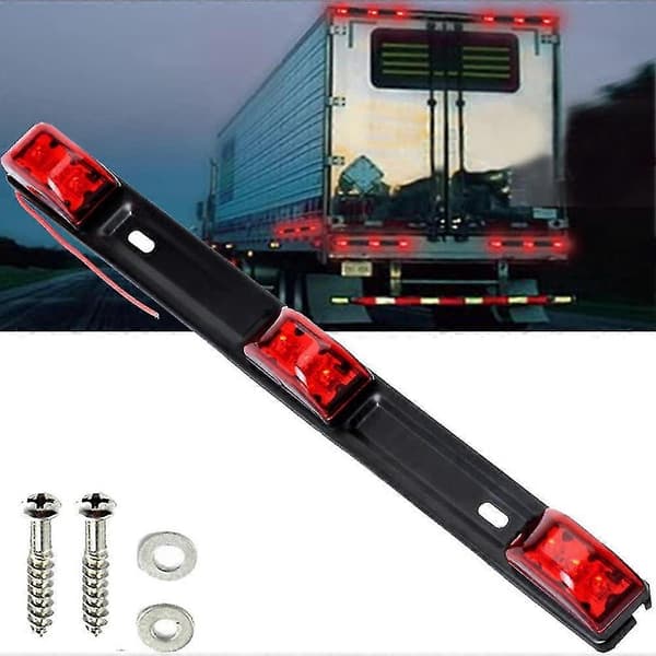 Trailer Tail Light Bar, 36 cm Red Clearance ID Marker Light with Bracket for Pickup Truck Trailer RV