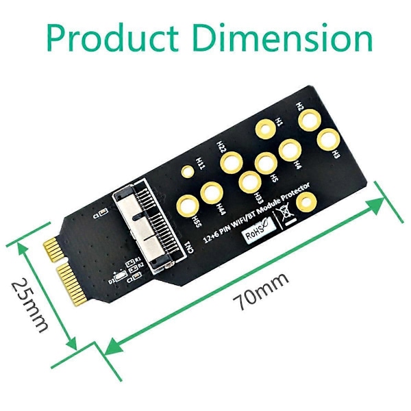 12+6-nastainen Wifi Bluetooth -moduulin suojasovitin malleille BCM94360CD BCM94331CD BCM94360CS BCM94360CS2 B