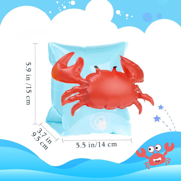 Svømmearmbånd til børn, oppustelige armbånd (3-6 år), armfloaties ærmer floater rør vandvinger børn floaties svømmearmbånd floaties til småbørn
