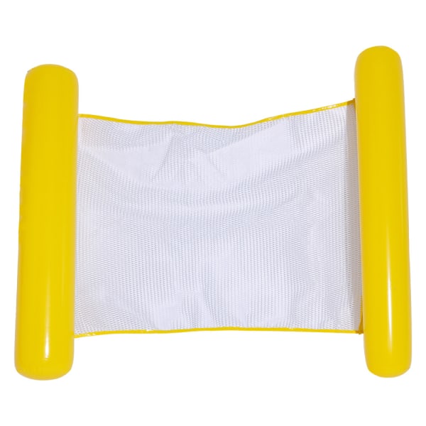 uppblåsbar poolflott, poolfloating solstol, pool flytande stol, multifunktions poolhängmatta-gul