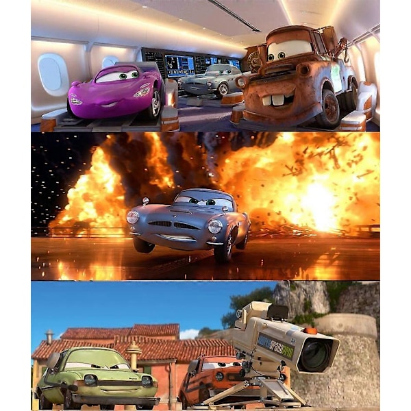 Aito Cars2 Finn Mcmissile Holley Badass Doc.z automalli Anime-elokuvahahmot Malli Metalliseos Painevalettu Ajoneuvolelu Pojille Lightning mcqueen2.0